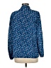 DKNY 100% Polyester Polka Dots Blue Long Sleeve Blouse Size M - photo 2