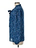 DKNY 100% Polyester Polka Dots Blue Long Sleeve Blouse Size M - photo 5
