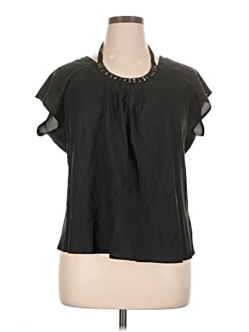 MICHAEL Michael Kors Short Sleeve Silk Top (view 1)