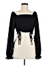 Shein 100% Polyester Black Long Sleeve Blouse Size 6 - photo 1