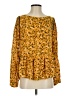 Maeve by Anthropologie 100% Viscose Yellow Long Sleeve Blouse Size S - photo 1