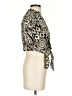 Elan Animal Print Gold Short Sleeve Blouse Size XS - photo 4