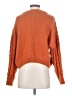 Debut 100% Polyester Solid Orange Pullover Sweater Size S - photo 2