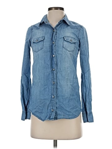Miley Cyrus & Max Azria Long Sleeve Button-Down Shirt (view 1)