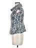 Faded Glory 100% Polyester Silver Black Short Sleeve Blouse Size M - photo 5
