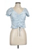 No Boundaries 100% Polyester Blue Short Sleeve Top Size L - photo 1