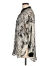 Zara Basic Animal Print Silver 3/4 Sleeve Blouse Size L - photo 5