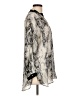 Zara Basic Animal Print Silver 3/4 Sleeve Blouse Size L - photo 4
