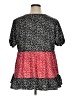 Shein Curve 100% Polyester Red Short Sleeve Blouse Size 14 Plus (1) - photo 2