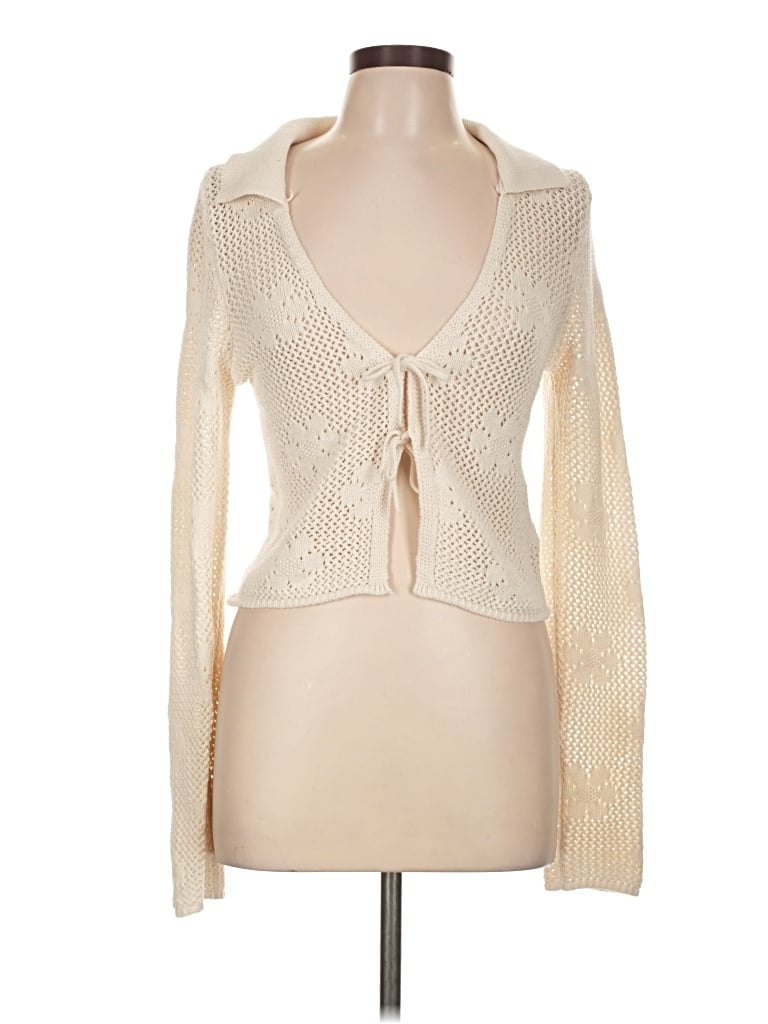 Pre-owned Forever 21 Cardigan Sweater In Ivory