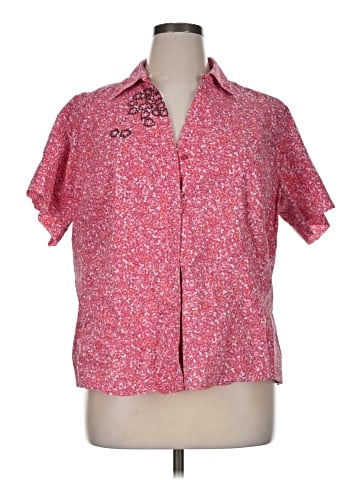 Basic Editions Short Sleeve Blouse (view 1)