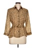 Kathie Lee 100% Polyester Animal Print Gold 3/4 Sleeve Blouse Size 12 - photo 1