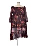 Torrid 100% Polyester Floral Burgundy Casual Dress Size 3X Plus (3) - photo 1