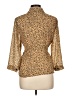 Kathie Lee 100% Polyester Animal Print Gold 3/4 Sleeve Blouse Size 12 - photo 2