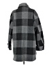 H&M 100% Polyester Plaid Gray Coat Size M - photo 2