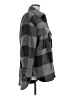 H&M 100% Polyester Plaid Gray Coat Size M - photo 4