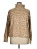 Ann Taylor LOFT Animal Print Tan Turtleneck Sweater Size XL - photo 1