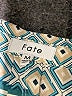Fate 100% Polyester Paisley Teal Long Sleeve Blouse Size M - photo 7
