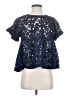 Eri + Ali 100% Polyester Blue Short Sleeve Blouse Size S - photo 1