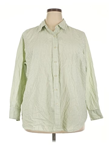 Woman Within Long Sleeve Button-Down Shirt (view 1)