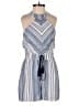 Crystal Sky 100% Cotton Chevron-herringbone Blue Romper Size XS - photo 1