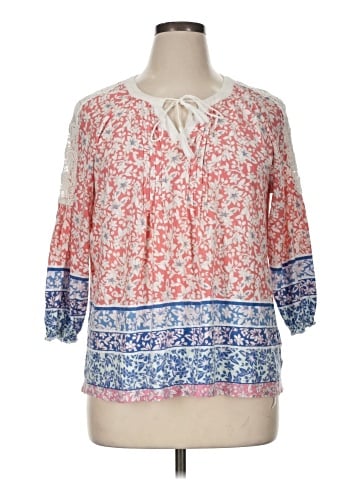 Vintage America Blues 3/4 Sleeve Blouse (view 1)