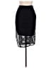 H&M 100% Polyester Solid Black Casual Skirt Size 6 - photo 1
