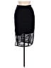 H&M 100% Polyester Solid Black Casual Skirt Size 6 - photo 2
