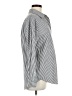 Miss Sparkling Stripes Silver Long Sleeve Button-Down Shirt Size M - photo 4