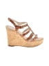 MICHAEL Michael Kors 100% Leather Tan Brown Wedges Size 9M - photo 1