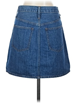 Madewell Rigid Denim Straight Mini Skirt in Haydel Wash: Tie-Waist Edition (view 2)