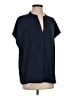MELLODAY Blue 3/4 Sleeve Blouse Size XL - photo 5
