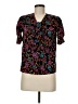 DIVERSITY Petite Floral Black Short Sleeve Blouse Size 6 (petite) - photo 1