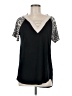 Cherish Black Short Sleeve Top Size M - photo 1