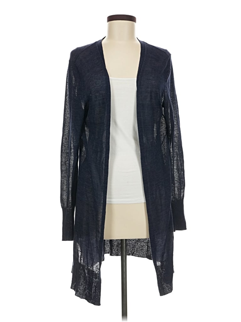 Pre-owned Halogen Cardigan Sweater In Blue