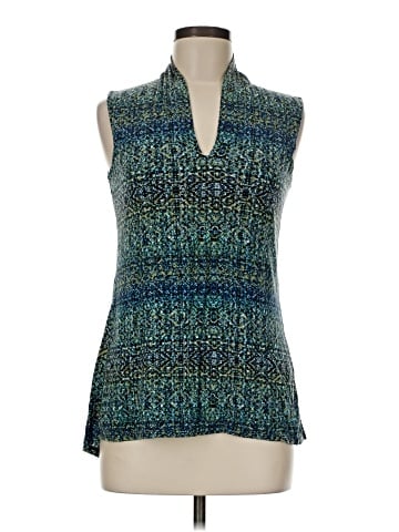 Rose + Olive Sleeveless Blouse (view 1)