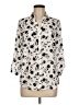 BCX 100% Polyester Print Ivory 3/4 Sleeve Blouse Size M - photo 1
