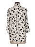 BCX 100% Polyester Print Ivory 3/4 Sleeve Blouse Size M - photo 2
