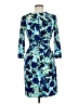 Ann Taylor Print Blue Cocktail Dress Size 6 - photo 2