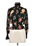J for Justify 100% Polyester Floral Green Long Sleeve Blouse Size M - photo 1