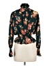 J for Justify 100% Polyester Floral Green Long Sleeve Blouse Size M - photo 2