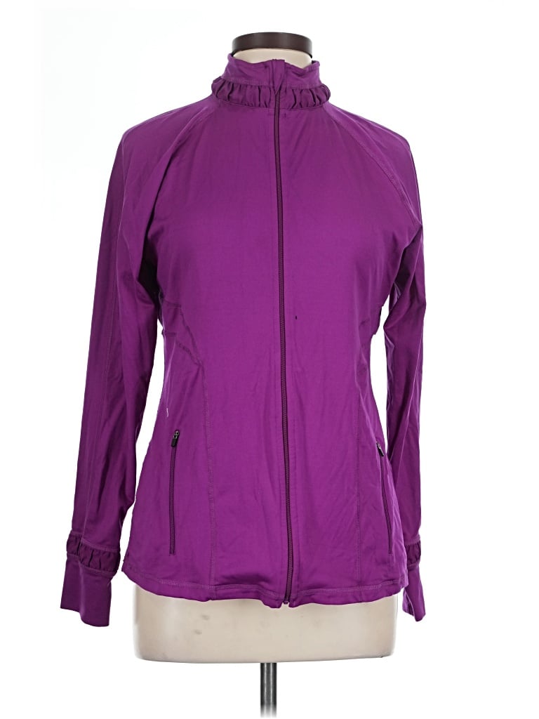 Pre-owned Spanx Track Jacket In Purple