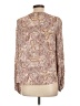 B Collection by Bobeau 100% Rayon Paisley Tan Long Sleeve Blouse Size L - photo 2