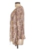 B Collection by Bobeau 100% Rayon Paisley Tan Long Sleeve Blouse Size L - photo 5