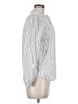 Ann Taylor LOFT Silver Long Sleeve Blouse Size M - photo 4