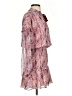 Aqua 100% Polyester Paisley Pink Casual Dress Size S - photo 4