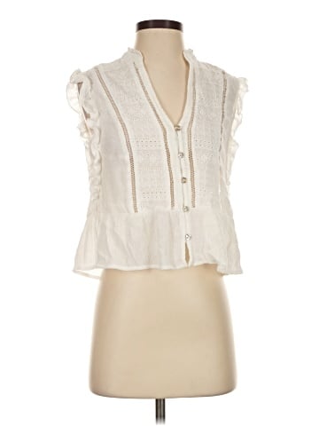 Zara Sleeveless Button-Down Shirt (view 1)