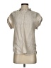 J.Crew Metallic Silver Short Sleeve Blouse Size XS - photo 1