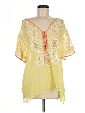 Calypso St. Barth Short Sleeve Silk Top (view 1)
