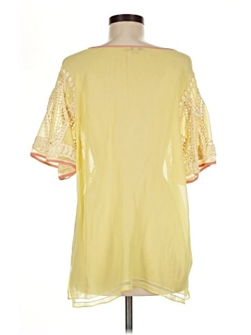 Calypso St. Barth Short Sleeve Silk Top (view 2)